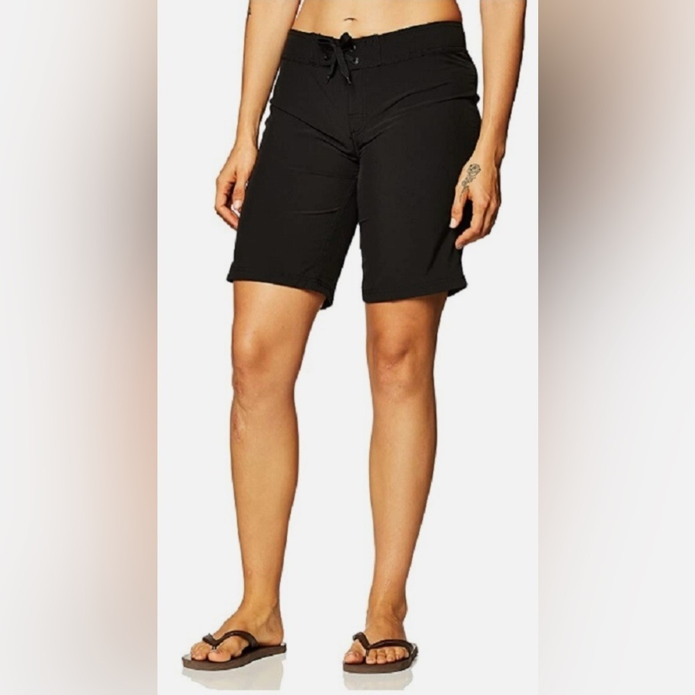 NWT Kanu Surf Women's Marina Boardshorts 8101 Black Size 10 (34" Waist)